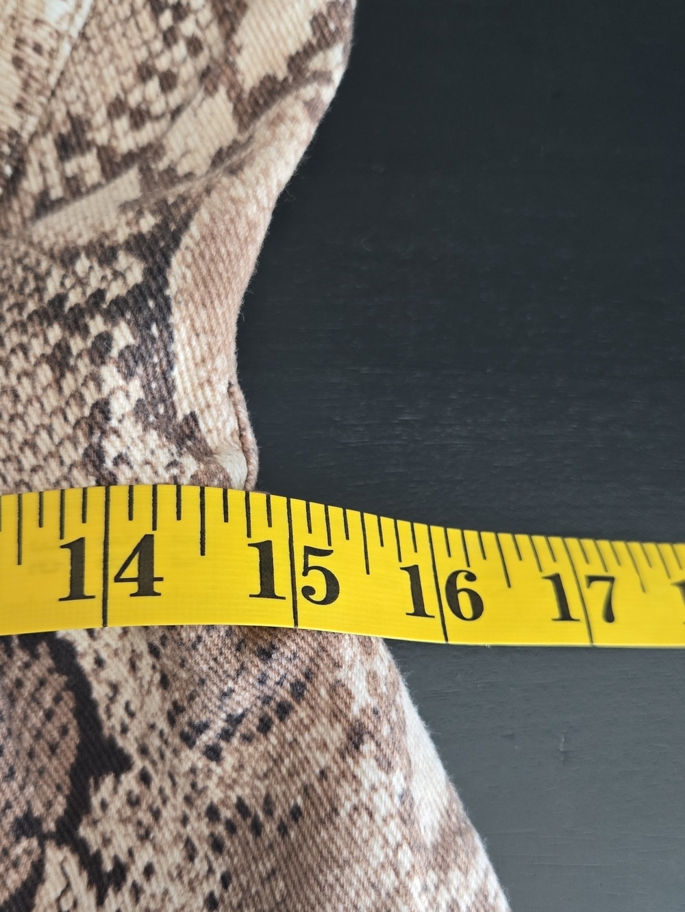 Wayf Savanna Snakeskin Print A-Line Dress Brown Python Pocket Size M NWT - Picture 13 of 14